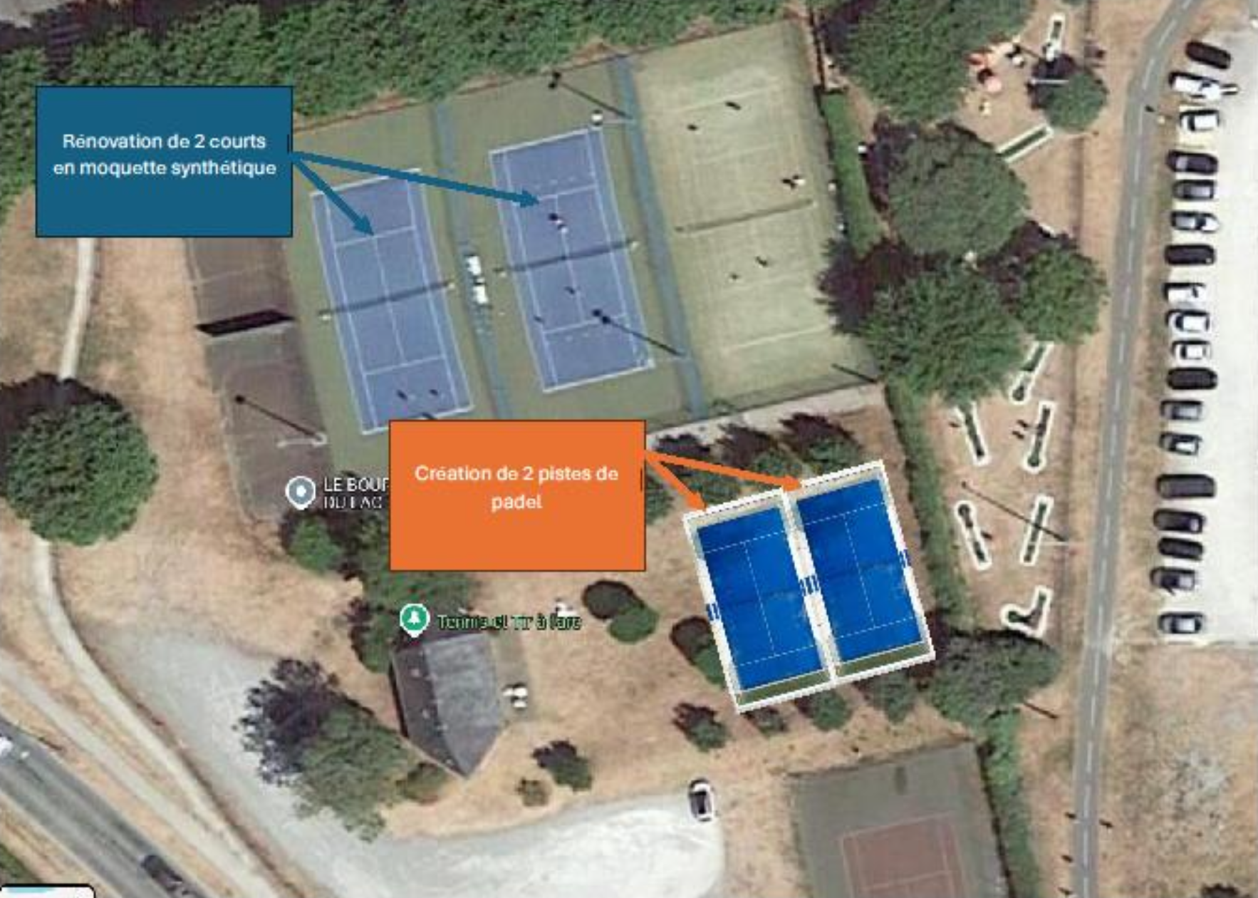 Projet de padel Tennis Club Bourget-du-Lac
